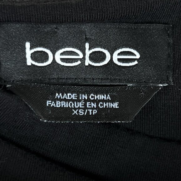 Bebe Strapless Tube Cutout Boho Sheer Maxi Dress Black Teal Pink Size XS/TP - Picture 6 of 6